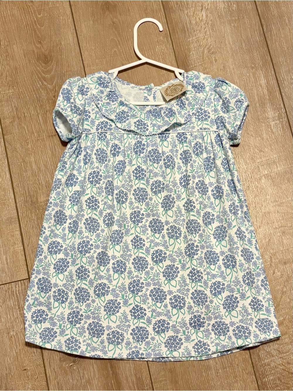 TBBC hydrangea Blue Floral Polly Dress